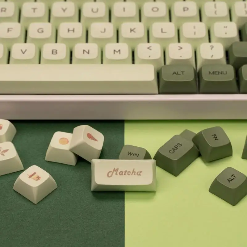 

B0KF Matcha Green Tea TeaCap xda 124 Ключи Ключи Клюки-Кейп GK61 64 84 96 Layout