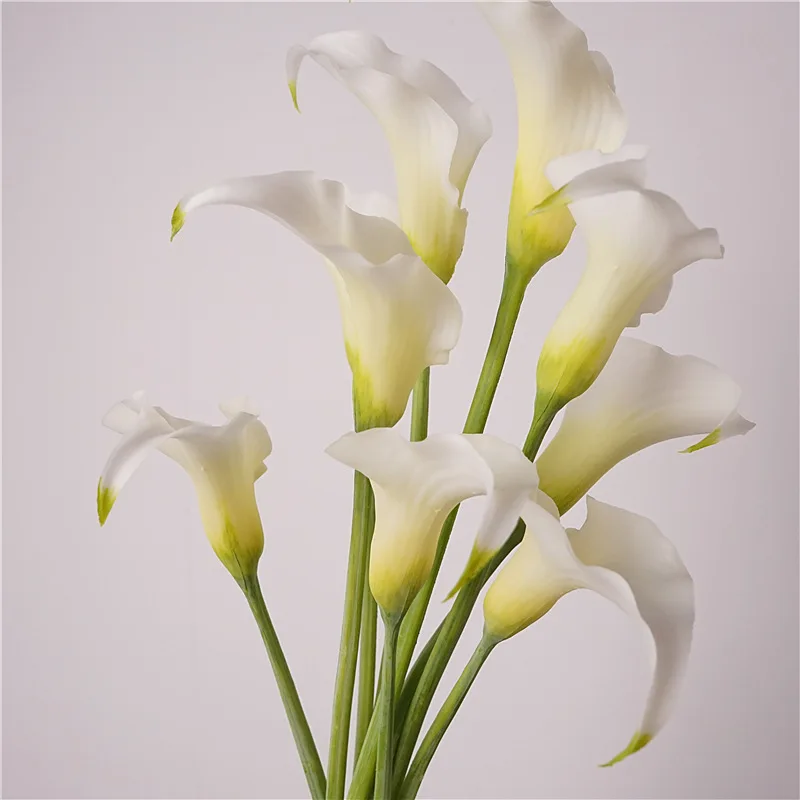 60CM Latex Calla Lily Real Touch Artificial Flowers Wedding Decor Bridal Bouquet Party Table Floral Arrangement Home Decorations