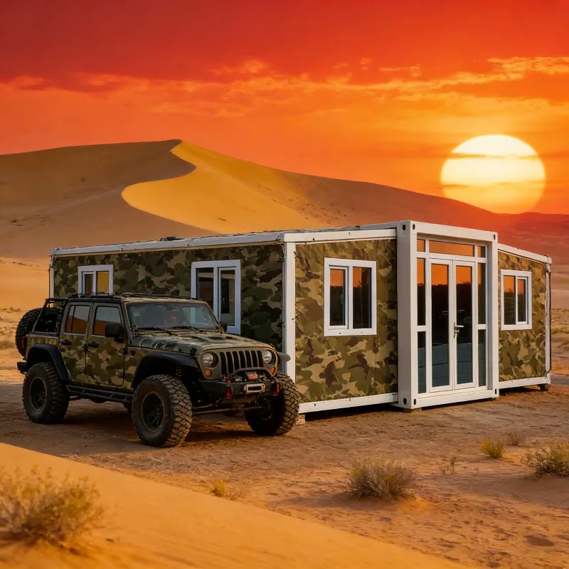 

Expandable Container House 40ft 2-4 Bedroom Prefab Villa Luxury Foldable Mobile Home with Bathroom Waterproof Steel for Hotel