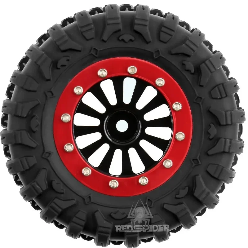 

1.3" Aluminum Beadlock Wheels & Mud Terrain Tires Set for 1/24 RC Crawlers Ascent UDIRC UCX24 Upgrades