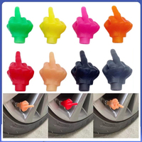 1/4/8PCS Funny Creative Spoof Middle Finger Valve Car Tire Valve Caps Glow-in-the-Dark American Tire Valve Core Caps  Auto Parts