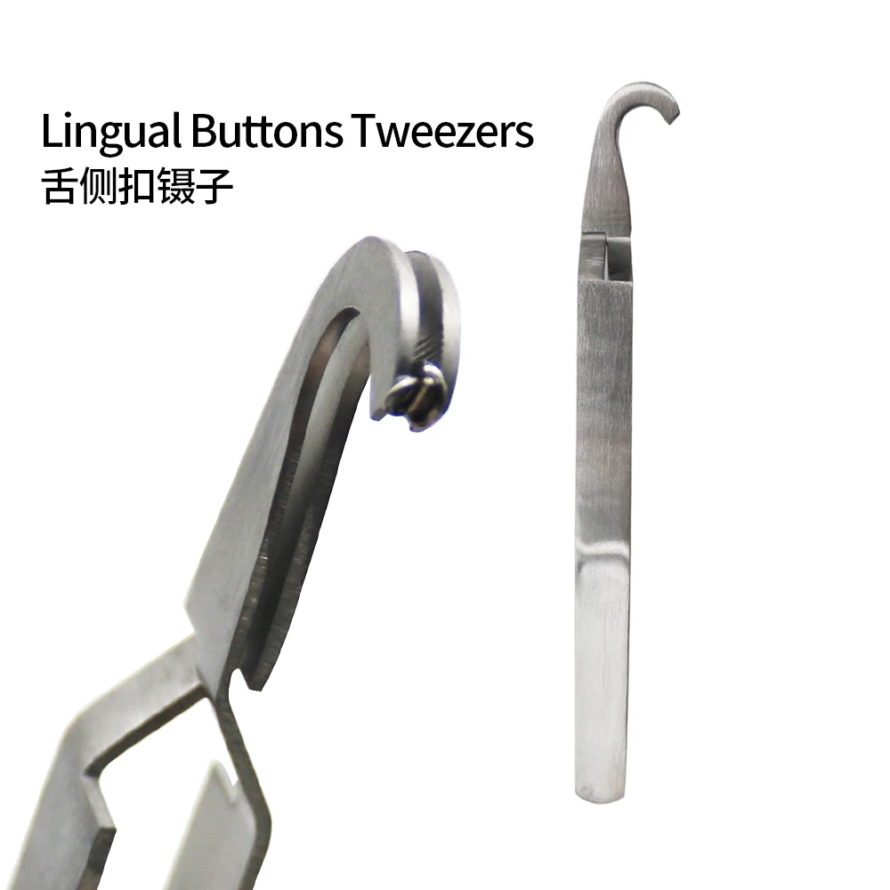 

1Pc Lingual Button Holder Tweezer Stainless Steel Orthodontic Instrument