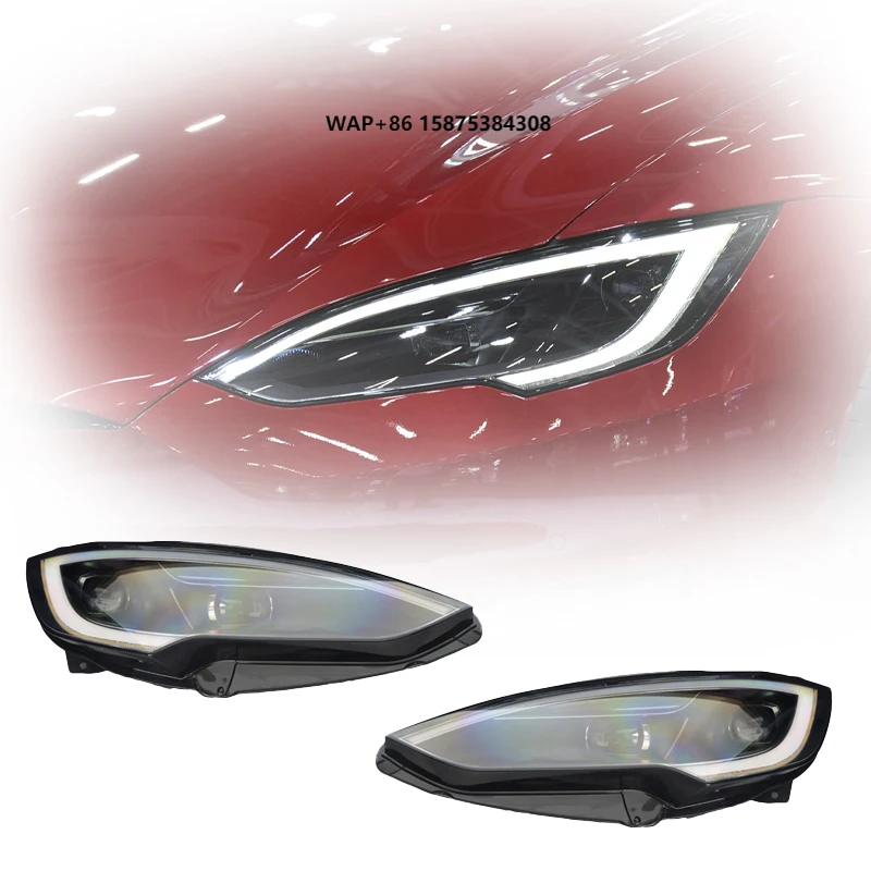 For 2024  Model S LED Headlights Upgrade New 8000k Color Temperature Front Matrix Headlights 2014-2022 Model S Cars