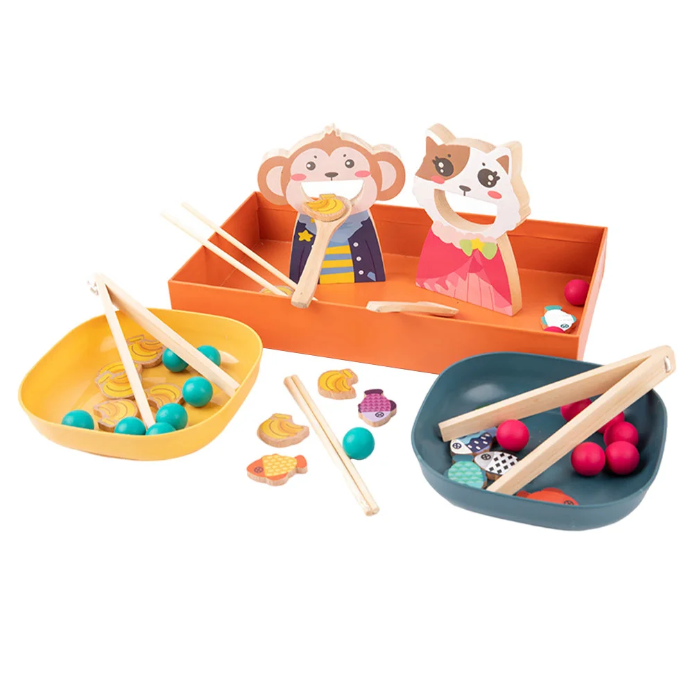 1 مجموعة أطفال تغذية التفاعلية الكرتون نمط عيدان ممارسة التنسيق بين اليد والعين مقلد لعبة التغذية المعرفية #1