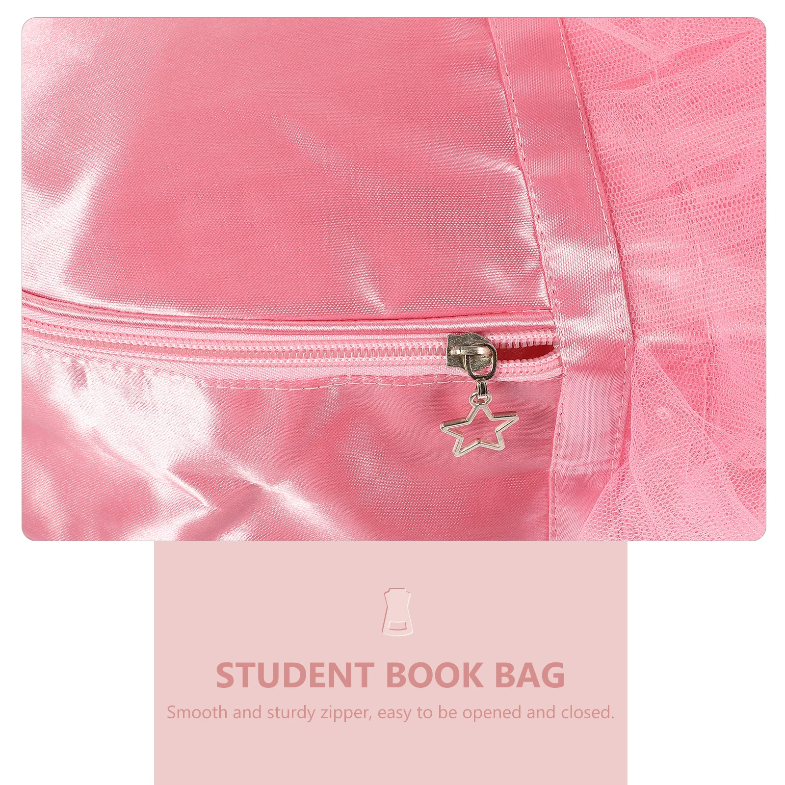 

Nylon Ballet Dance Backpack for Little Girl Fashion Schoolbag with Lace Trim Spacious Compartment Dance Bag for Sports Outdoor