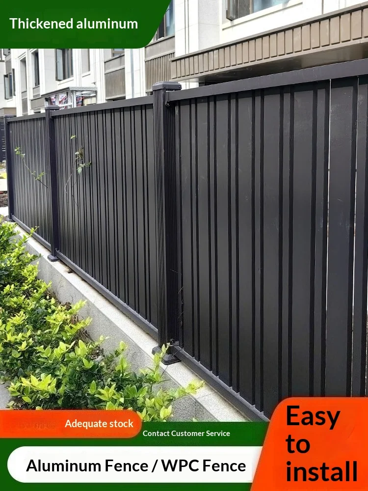 Outdoor Aluminum Wrought Iron Railing Villa Courtyard Balcony Terrace Weatherproof Anti Rust Decorative Garden Fencing