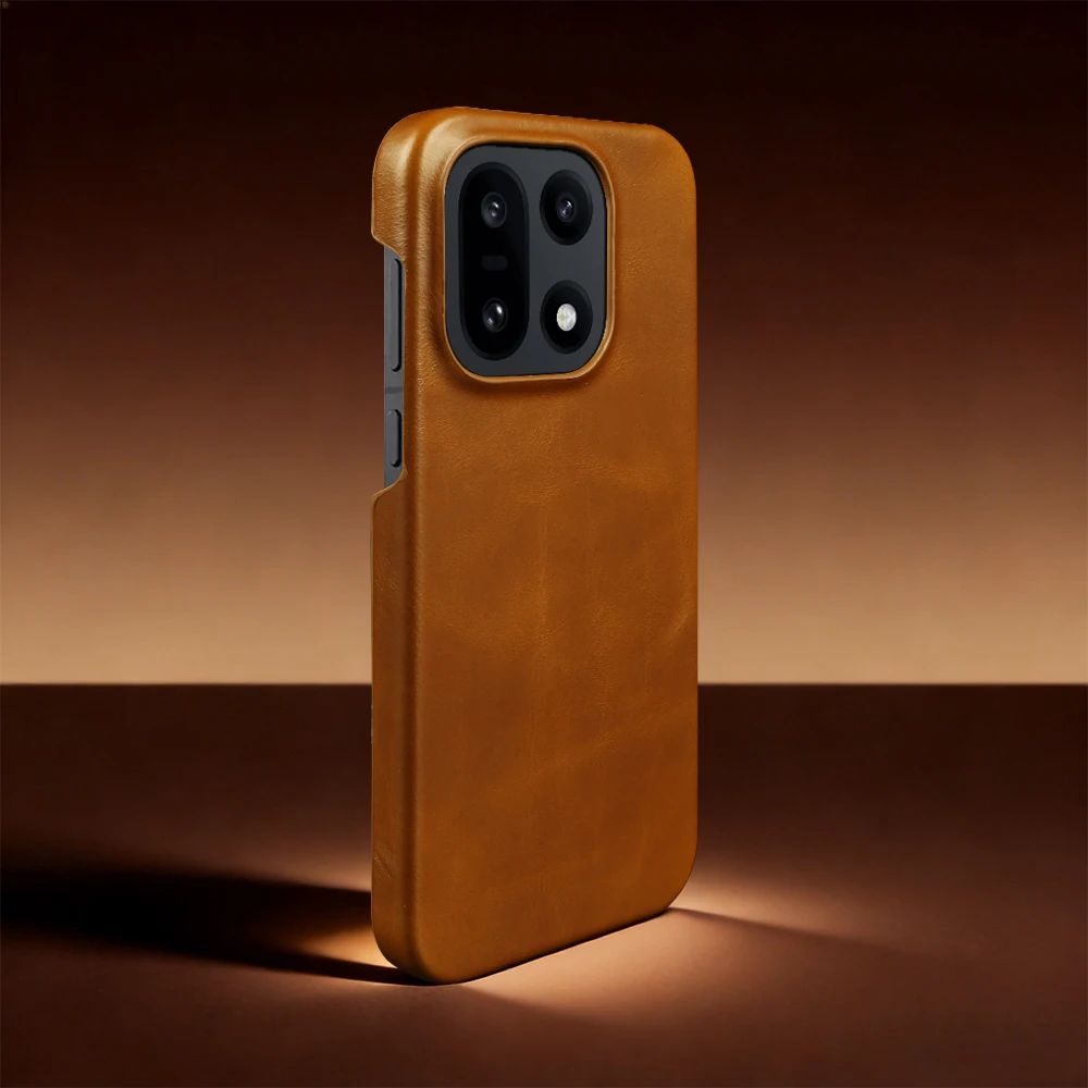 

Luxury Genuine Leather Shockproof Case For OnePlus 15 13 13R 13S 13T 12 12R 11 11R 10R 10T Pro Retro Business Phone Cover Coque