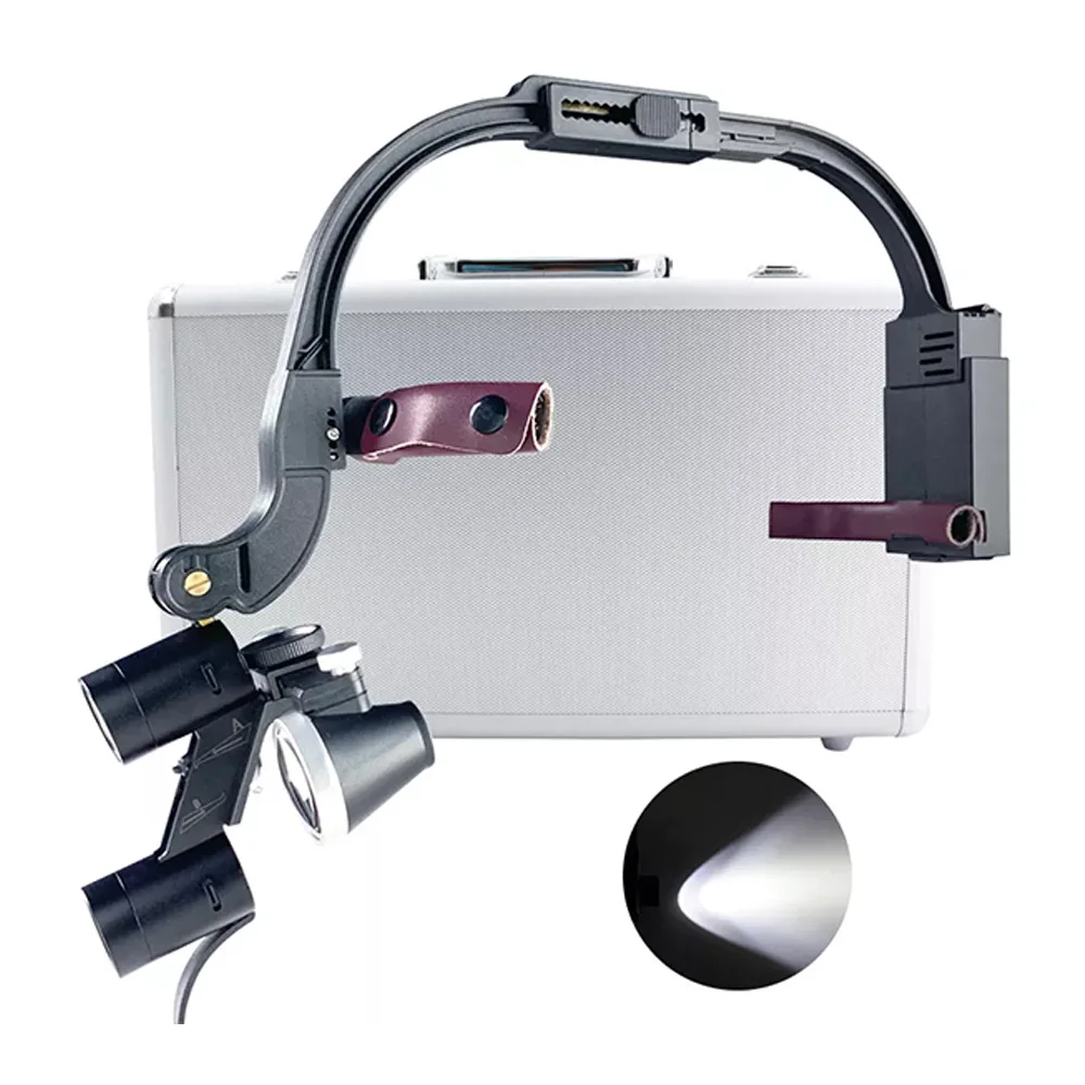 5x 6x 8x420mm Dental Loupe Magnifier Dental LED Head Light Lamp For Magnification Binocular Loupes