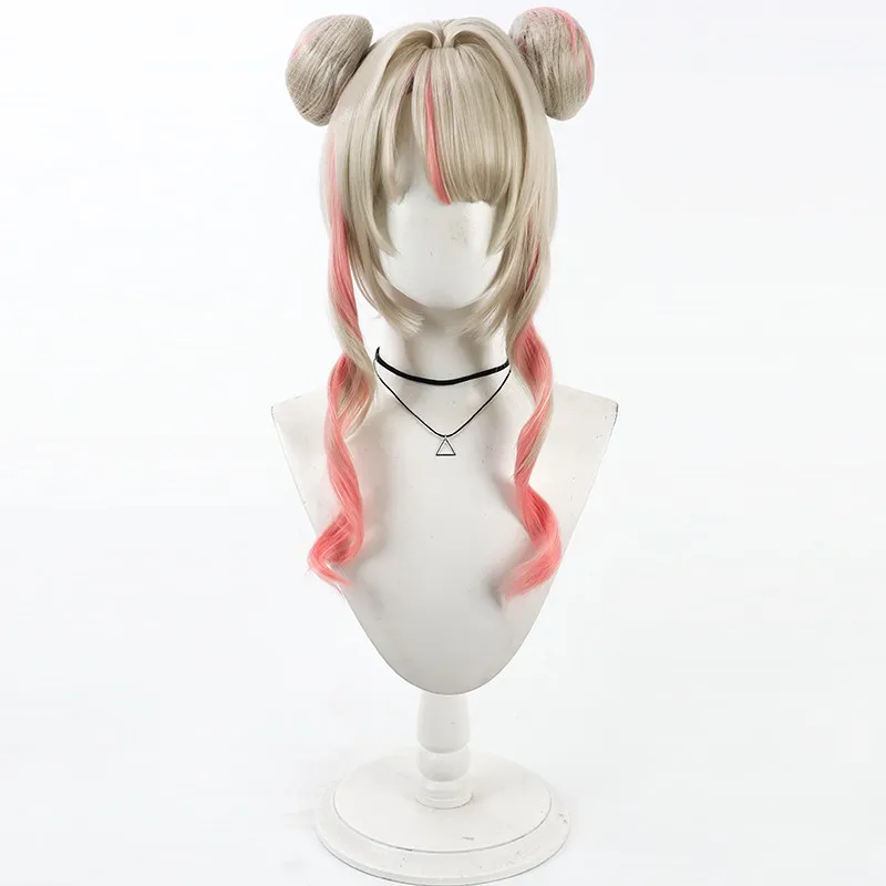 Virtual YouTube Vtuber Ririmu Makai Cosplay Wig Halloween Carnival Party Props Synthetic Hair Heat Resistant Fiber + Wig Cap