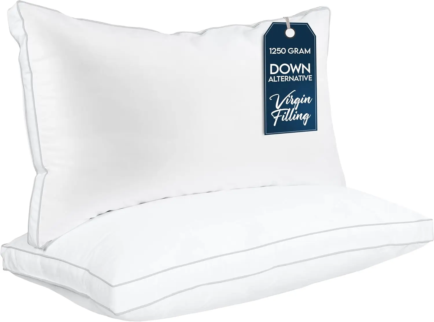 

Bedding Bed Pillows for Sleeping King Size (White), Set of 2, Cooling Hotel Quality, Gusseted Pillow for Back, Stomach or Side S
