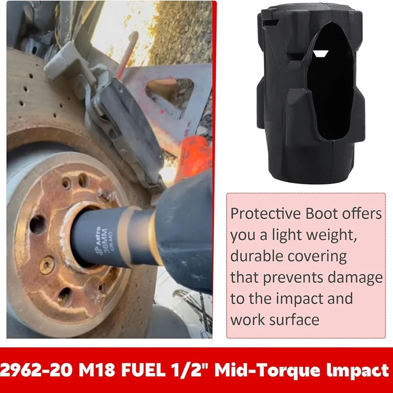 MAKE-49-16-2960 Protective Boot Fuel Impact Rubber Protective Boot Fits 1/2,3/8 Inch Stubborn Impact Wrench, 2962P-20 0