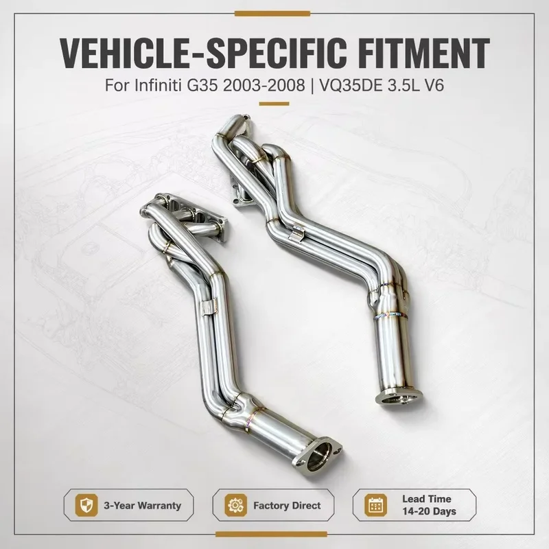 Perfectly Customized Performance Exhaust Manifold Header Specifically Designed for Infiniti G35 2003-2008