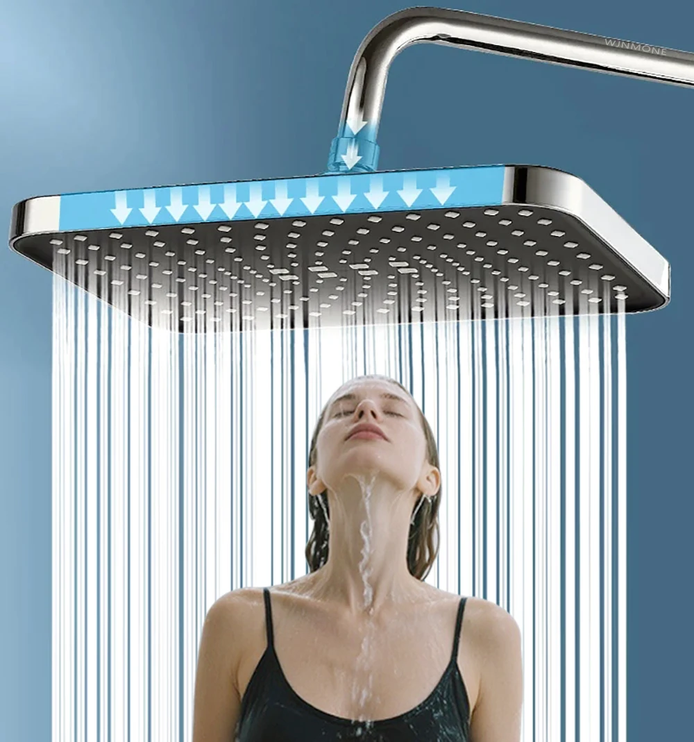 

Насадка для душа высокого давления с большим расходом, распылитель для ванной комнаты, дождевой душ, силиконовая водосберегающая насадка, ручные аксессуары под давлением Смеситель для ванны Душевая система Аксессуары