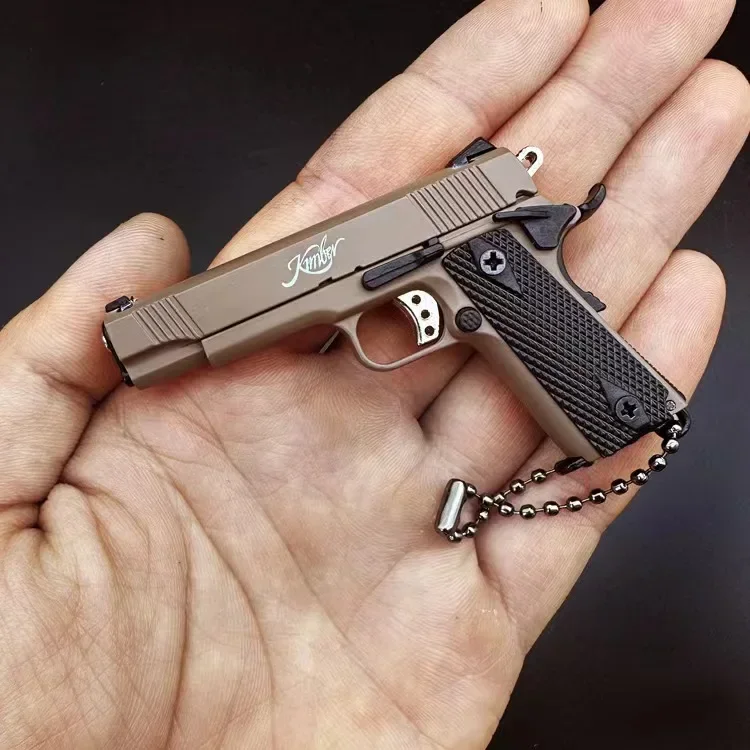 Csnoobs 1:3 Alloy Mini 1911, model pistoletu, brelok do kluczy, odłączany, fałszywy pistolet zabawkowy do broni PUBG, dorosłych, dzieci, prezent na