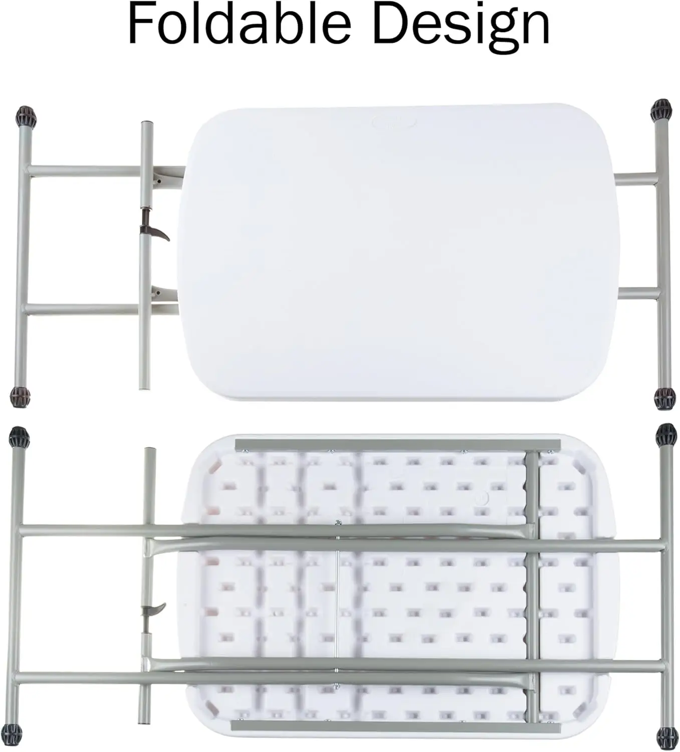 Folding Table - Lightweight Portable Folding Desk - Small Plastic Table for TV Tray, Playing Cards, and Craft Room