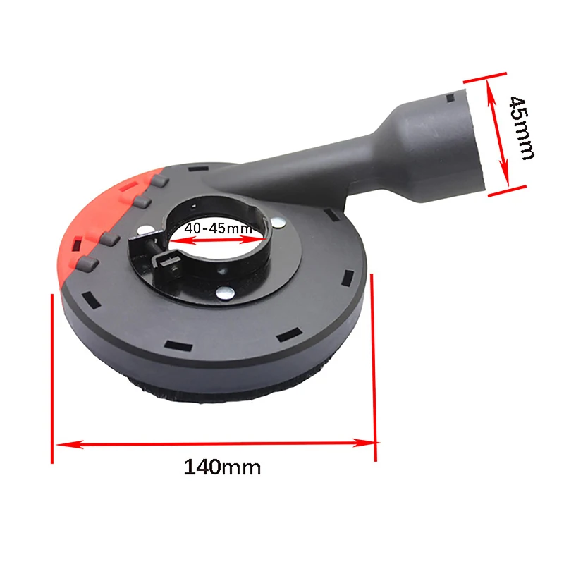앵글 연마기 범용 표면 절단 먼지 슈라우드, 내장형 단단한 강모 집진기 부착 커버 도구