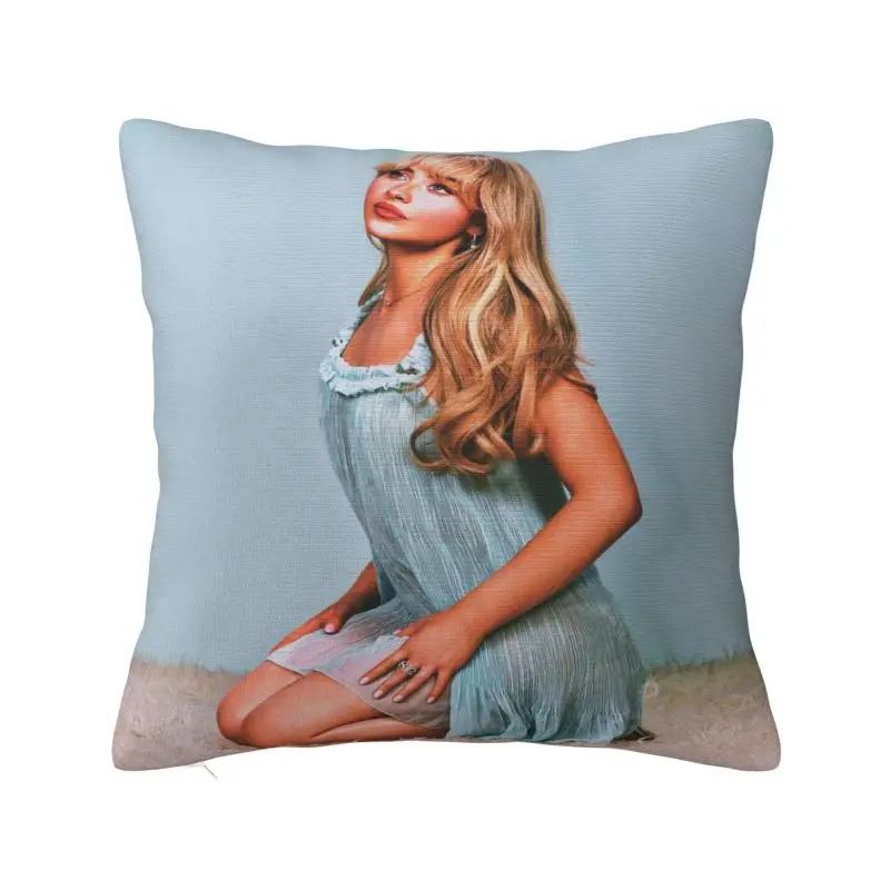 Custom S-Sabrina Carpenter Cushion Cover Home Decorative 3D Printing Throw Pillow for Car Two Side