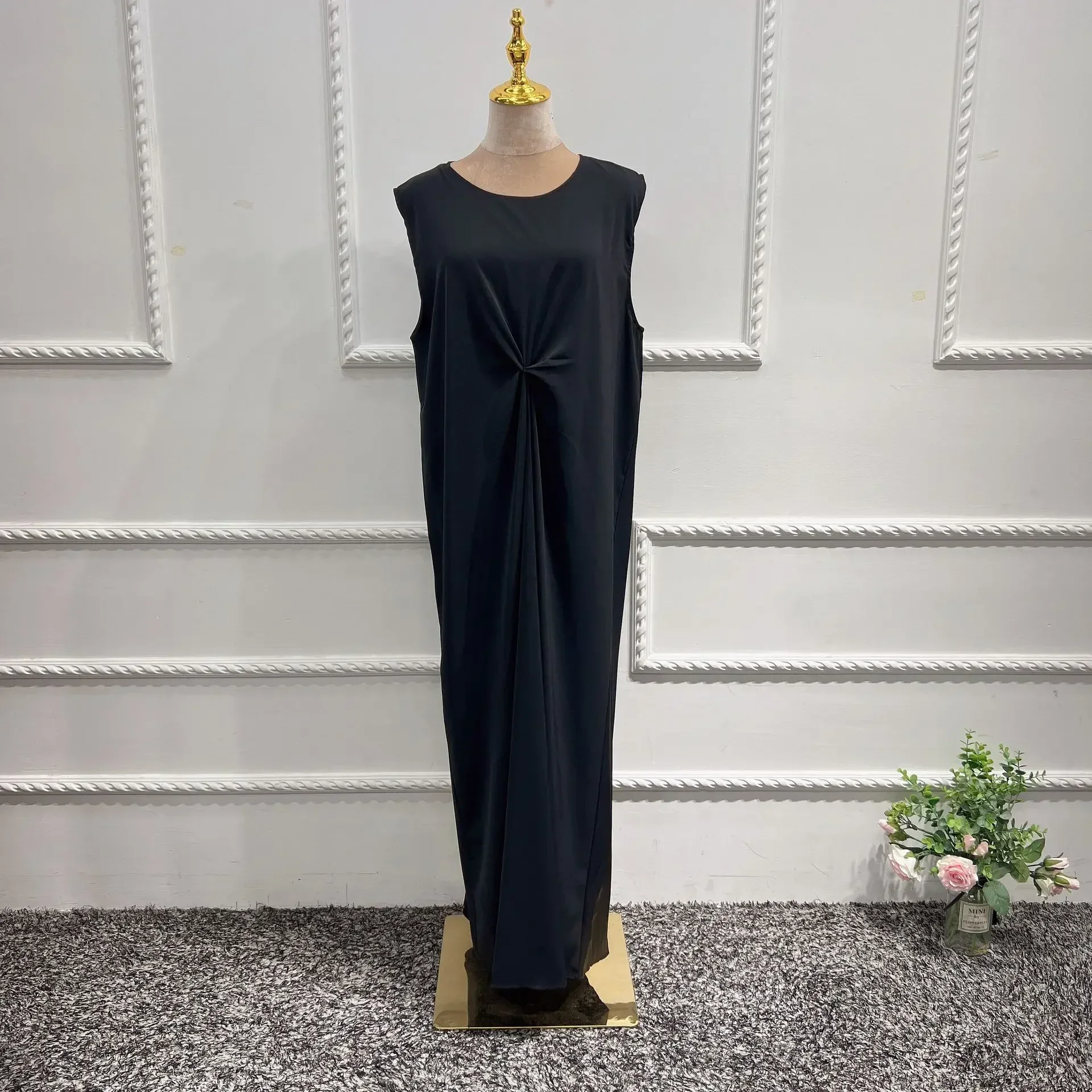 Under Abaya Dress Islamic Inside Abayas Robe All-match Sleeveless Inner Dresses Muslim for Women Dubai Turkey Arabic Vistidos