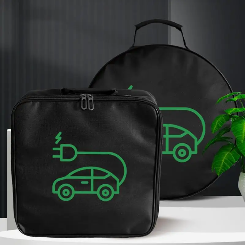 Electric Vehicle Charging Cable Bag Car Charger Cable Storage Bag Oxford Cloth Auto Trunk Organizer Car Interior Accessories