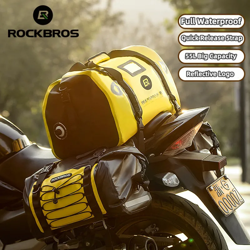 

ROCKBROS Motorcycle Bag 55L Waterproof Motorcycle Seat bag Portable Sport Shoulder Bag Large Capacity Motorcycle Travel Bag