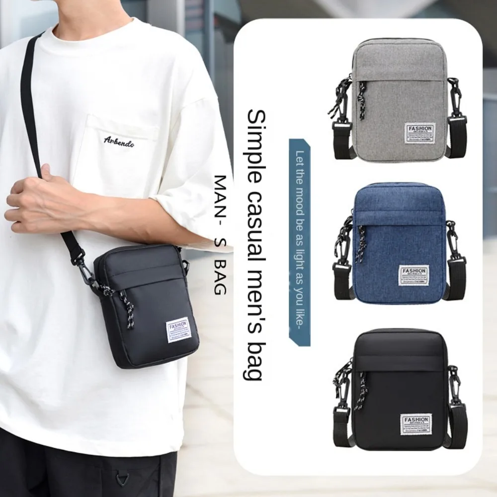 

Портативная сумка через плечо из ткани Оксфорд, черная, серая, синяя, деловая сумка через плечо, ретро-сумка, повседневная и модная маленькая квадратная сумка