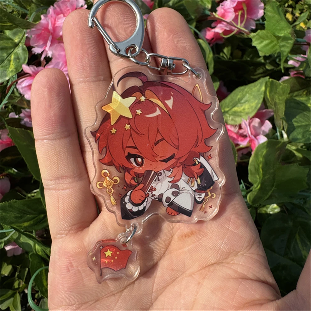 Game CountryHumans CN USA FR UK RUS Cosplay Keychains Key Chains Acrylic Keychain Pendant Xmas Gifts