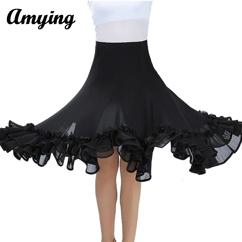 Nieuwe Moderne Dans Halve Rok Elegante Latin Dance Salsa Rumba Halve Rok Square Dance Performance Swing Jurk Slanke Oefenrok