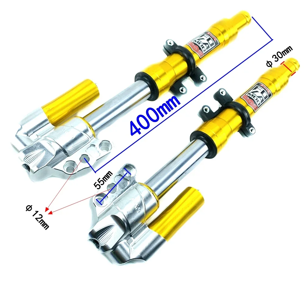 Universal Motorcycle Front Suspension 30 core 400mm inverted front shock absorber For Honda Yamaha Scooter BWS RSZ JOG Niu N1s