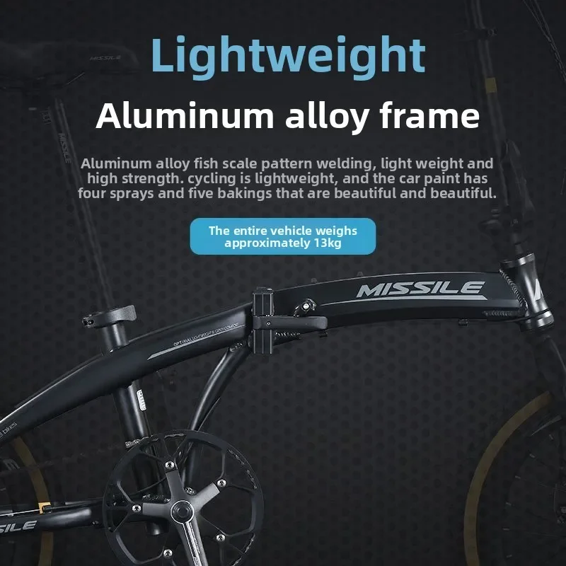 14 inch ultra lightweight portable variable speed folding bicycle gift bicycle, one second fast folding pedal bicycle