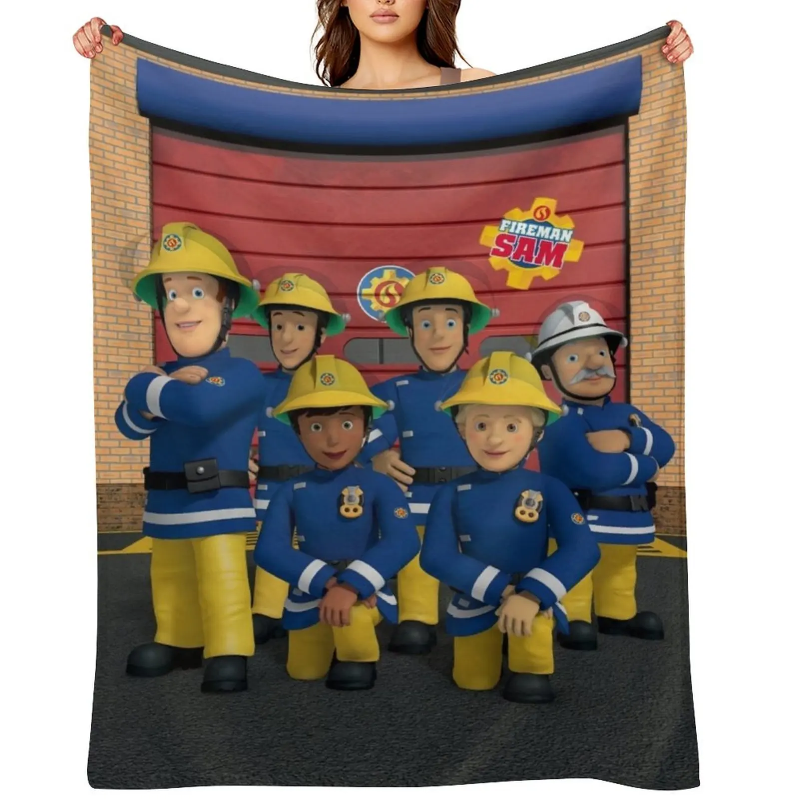 

Fireman Sam Company Throw Blanket bed plaid Softest Decorative Sofa Bed covers Blankets