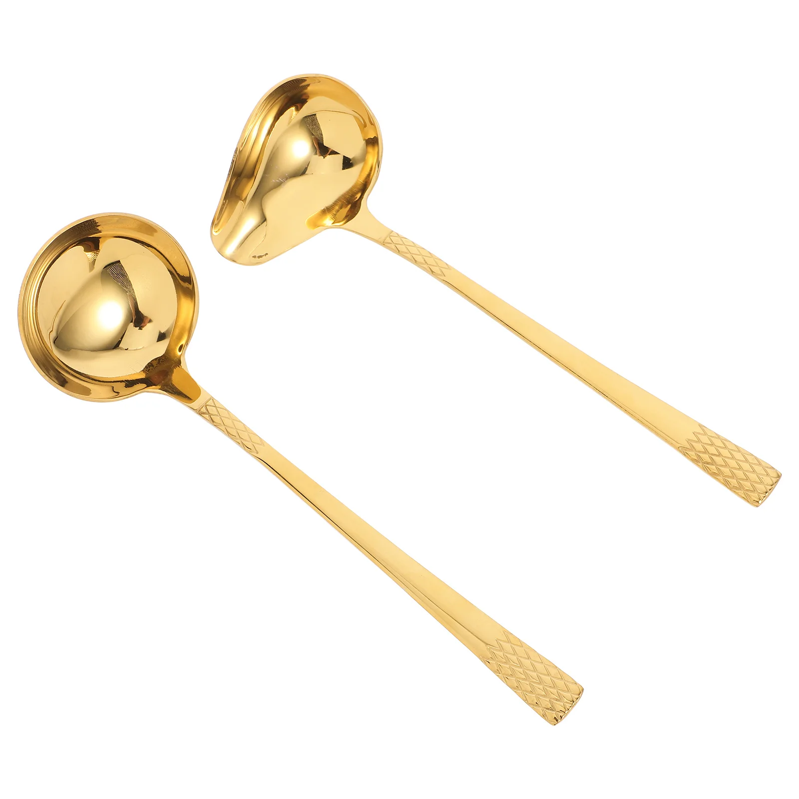 

2pcs Duckbill Spoon Stainless Steel Long Handle Large Capacity Saucing Ladle For Gravy Sauce Oil Serving Cooking Soup Tool