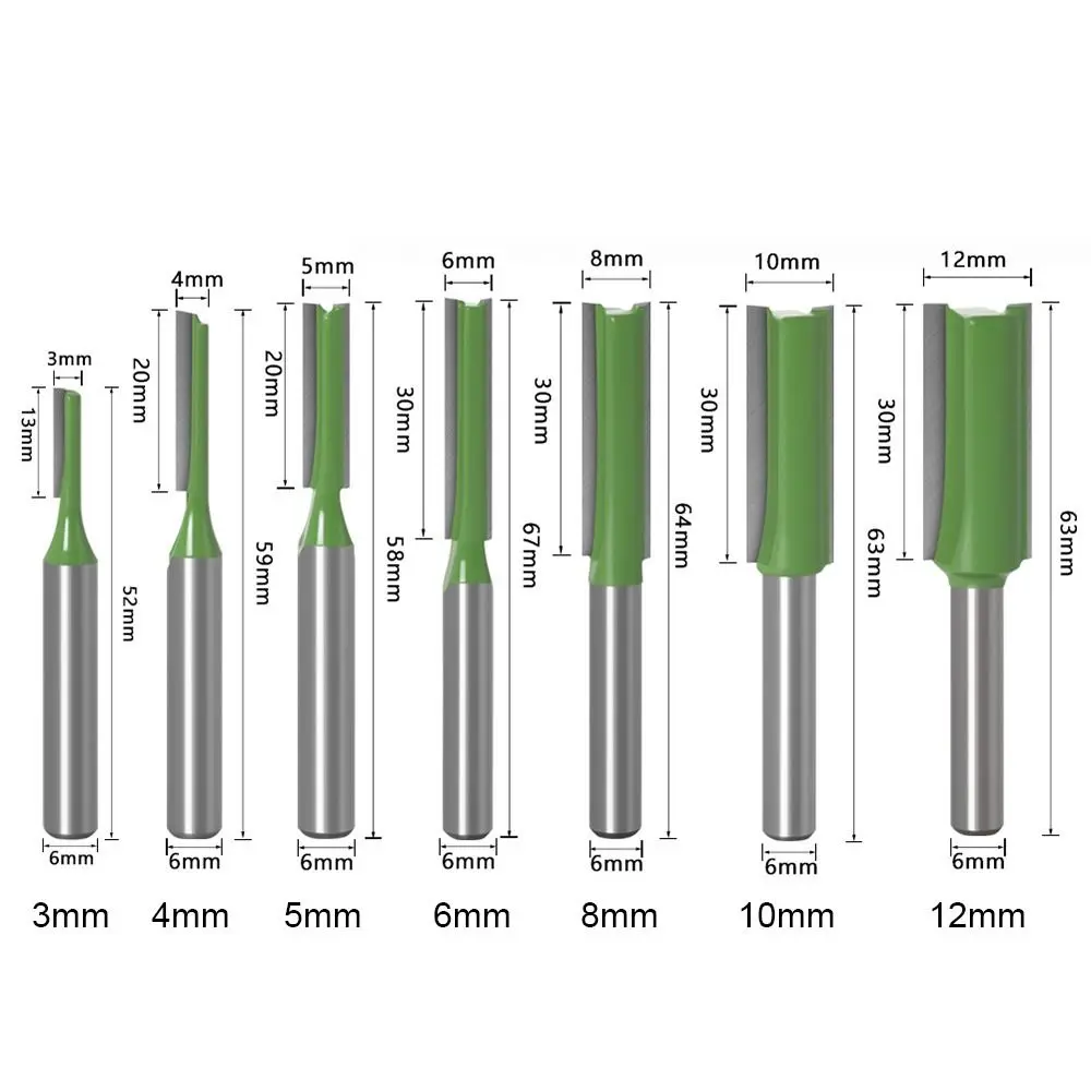 6mm Shank Router Bits Single Edge Double Edge Milling Cutter Trimmer Head Milling Cutter For Wood Carving