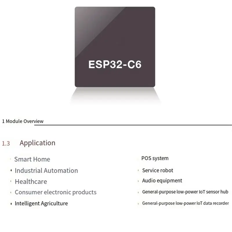 Y43A-ESP32-C6 Chips 802.15.4 Low Power RISC-V Single-Core Processor 2.4 Ghz Wi-Fi 6+ Bluetooth 5 Soc