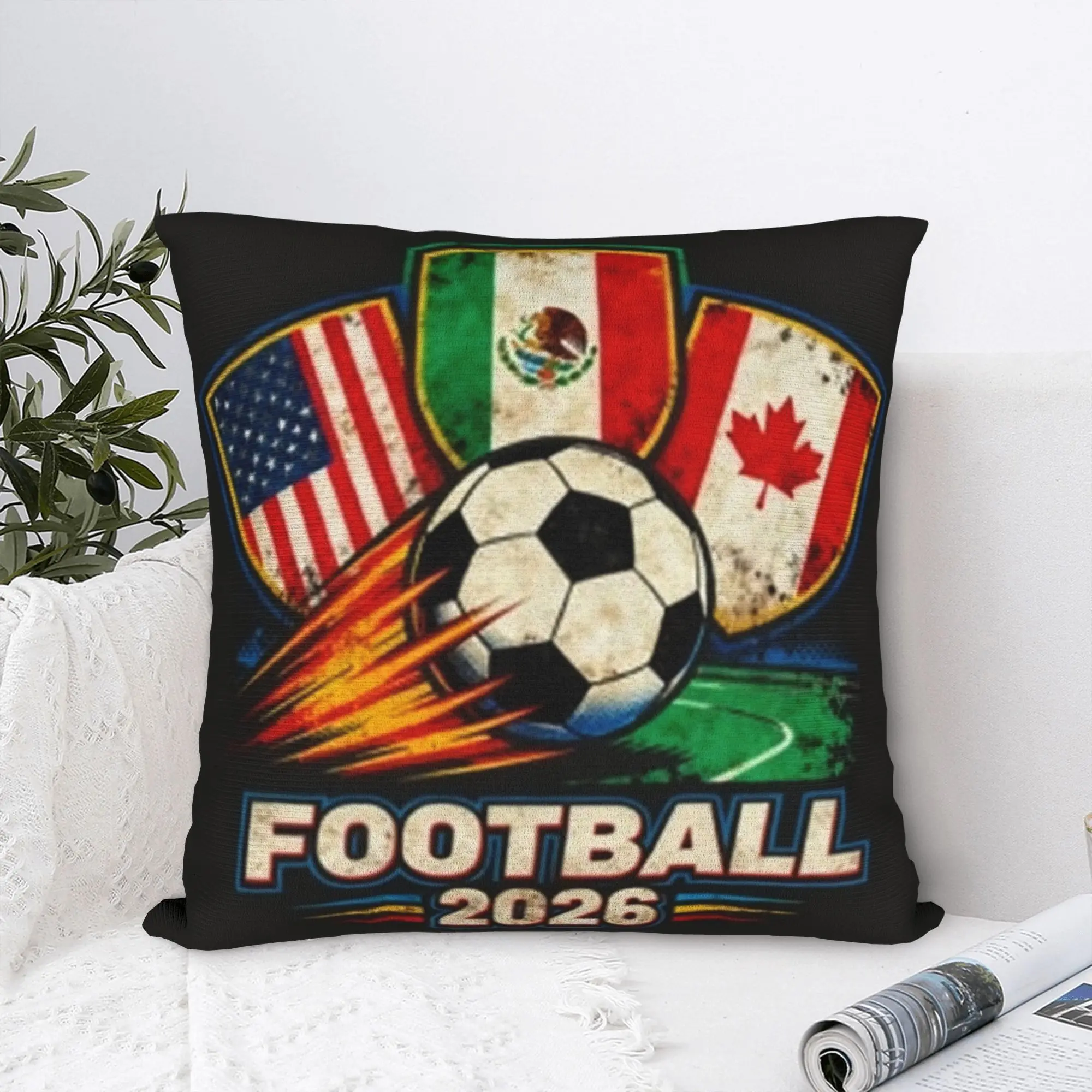 Soccer Football WM 2026 Pillow Case  Novelty Pillow Cover Comfy Pillowcases For Sofa Bedroom Home Decor
