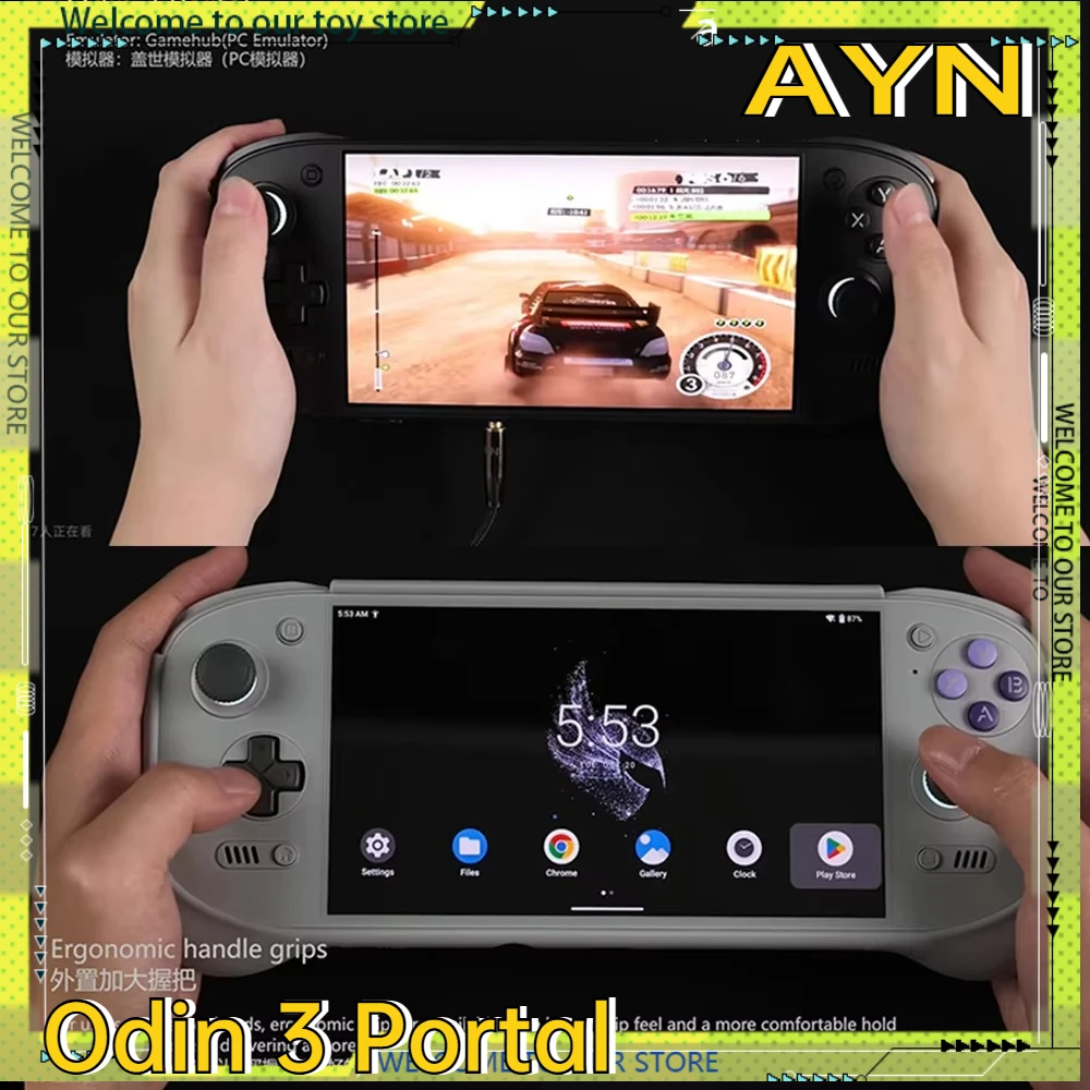 AYN Odin 3 Portal Handheld 12GB+128GB 120Hz OLED Hall Sticks  9000mAh 60W Qualcomm Dragonwing Q8