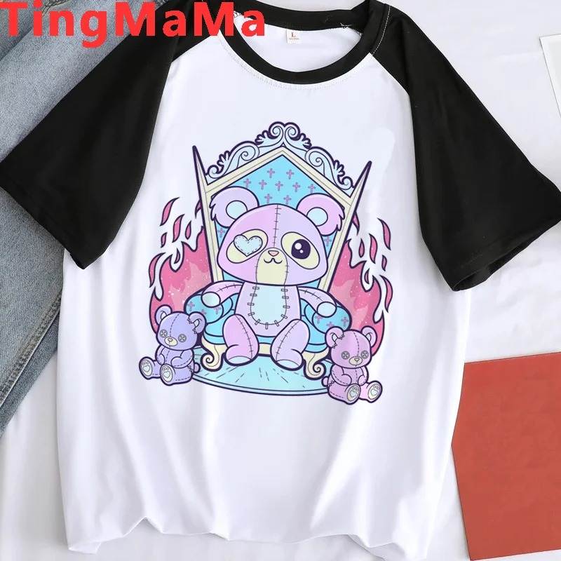 Y2k Pastel Goth t-shirts men anime Tee male 2000s comic Japanese clothes