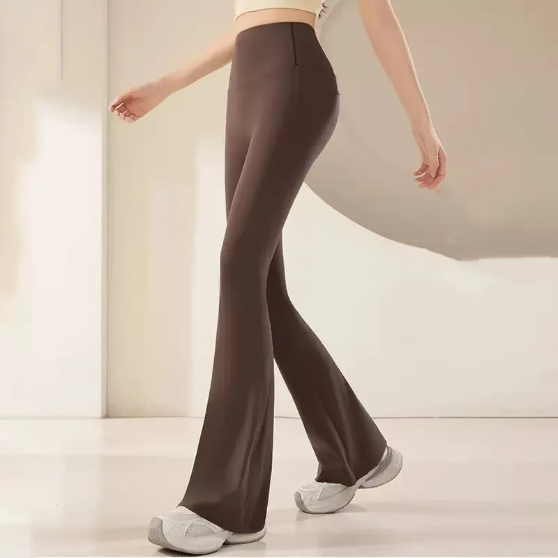 Nude Women's Hip Lifting Leggings High Waisted No Marks Belly-closing Fitness Pants Pilates Sports Trousers Running Autumn Wear