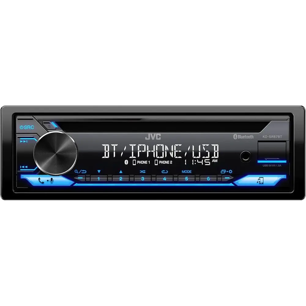 

Автомобильная Bluetooth-магнитола с USB, AM/FM-радио, поддержкой MP3, высококонтрастным ЖК-дисплеем, съемной лицевой панелью, 13-полосным эквалайзером