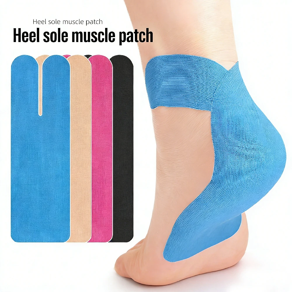 10pcs  Heel Sole Muscle Support Tape Pre-Shaped Ankle Brace Patch,Durable Adhesive Athletic Tape for Plantar Fasciitis
