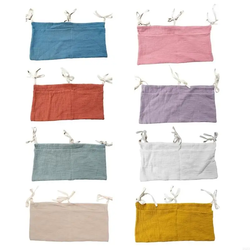 

R66D Baby Bedside Storage Bag Easy to Hanging on the Crib's Bed’s Changing Table