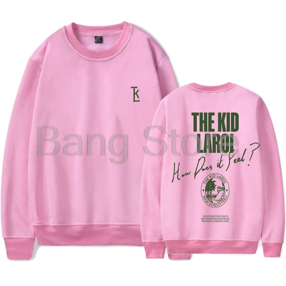 The Kid LAROI كيف تشعر بلوزات بياقة دائرية للنساء والرجال بأكمام طويلة بلوفر أنيق ملابس للجنسين #5