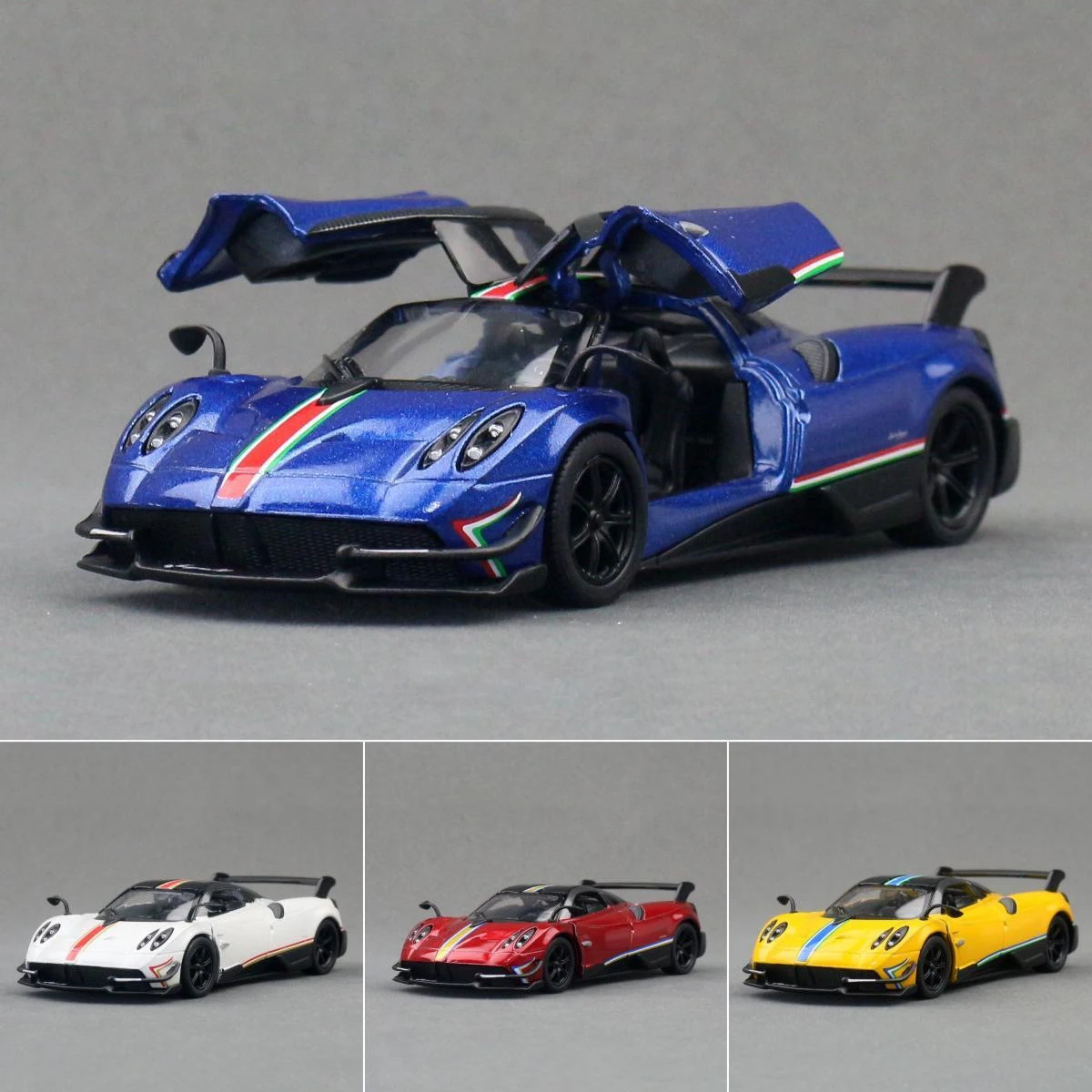 

KiNSMART 1:38 Pagani Huayra Supercar, легкосплавный автомобиль, литье под давлением и игрушечные транспортные средства, модель автомобиля, миниатюрная масштабная модель автомобиля для детей