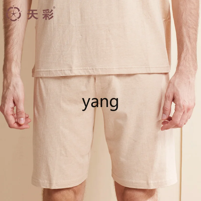 LMM men's sports home shorts cotton pajama pants casual thin summer five-point pants