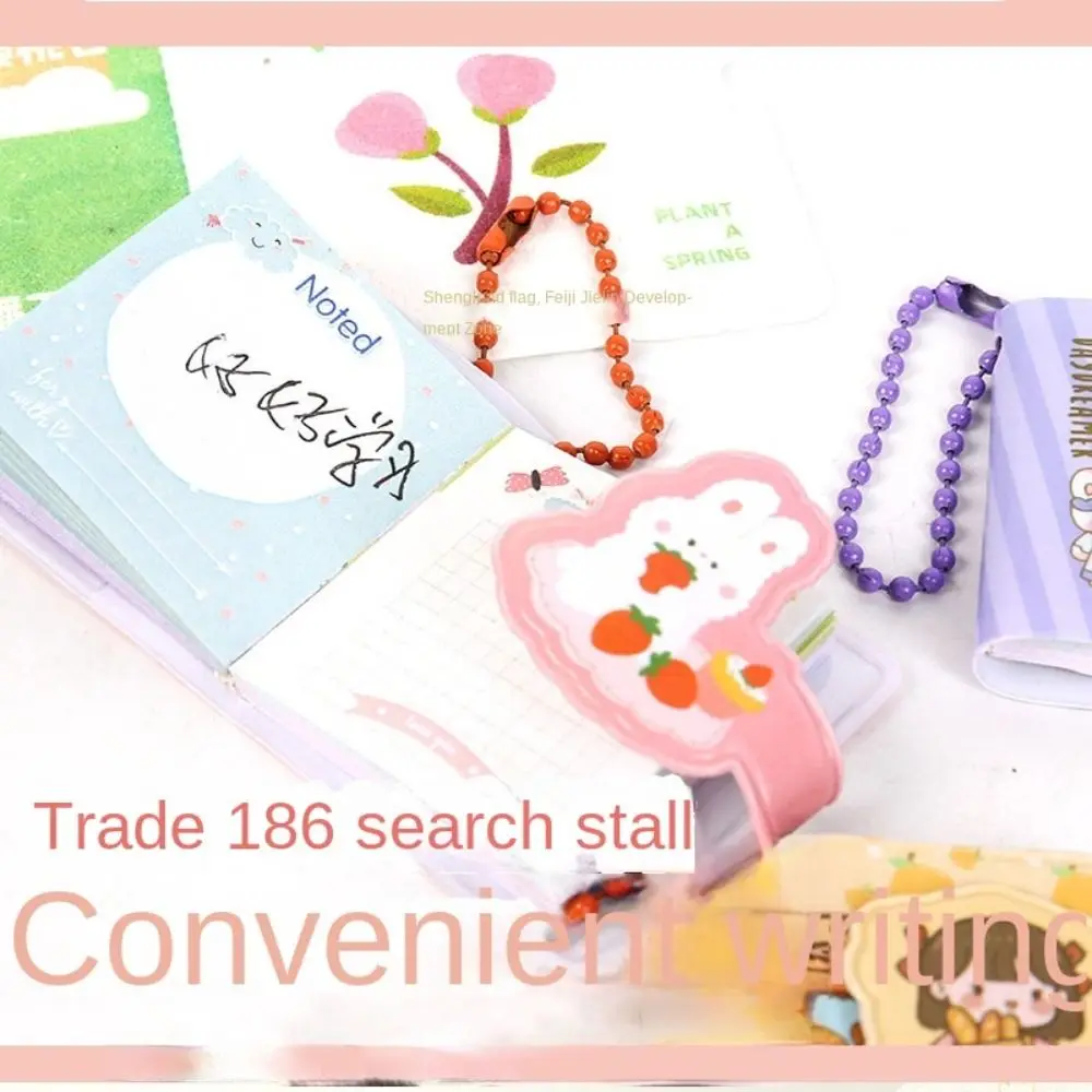 Pocket Notepad with Keychain Smalll Mini Notebook Mini Writing Pad Pocket Notepad Cute Pocket Office School Supply - view 2