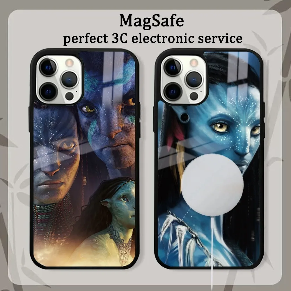 Avatar Film Phone Case For iPhone 15 14 13 12 11 Pro Max Plus Mini Mirror Magnetic Cover