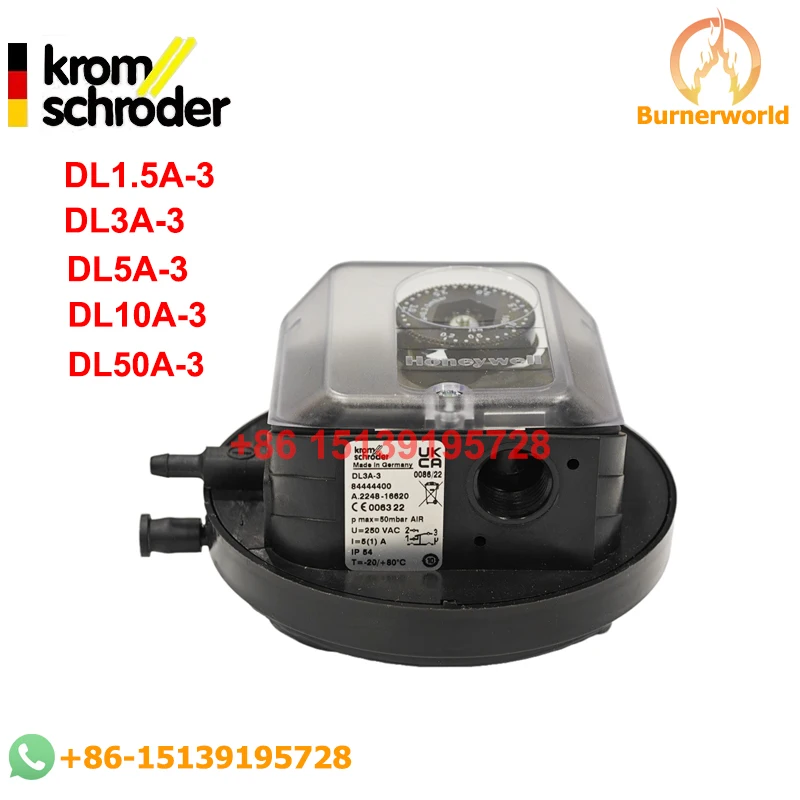 

Оригинальный реле давления Kromschroder DL1.5A-3/DL3A-3/DL5A-3/DL10A-3/DL50A-3 Реле давления воздуха Honeywell