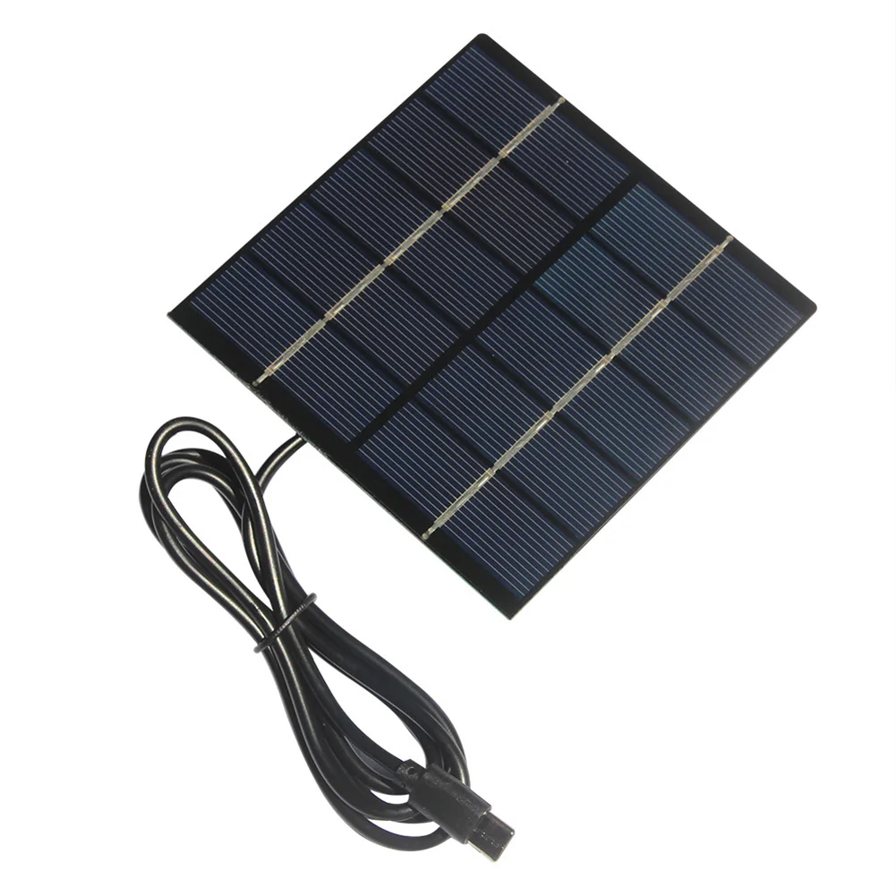 1pc 1.5W 5V Solar Panel Charger Solar Charging Panel For Mobile Devices For Outdoor Activities Camping Hiking