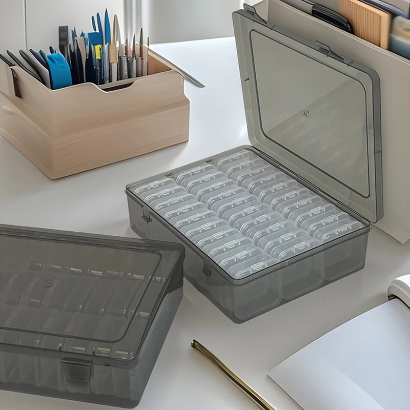 

[YU] 20/26 шт. Прозрачные пластиковые коробки для хранения, портативные многофункциональные контейнеры для ювелирных изделий, бусин, принадлежностей для творчества и рукоделия
