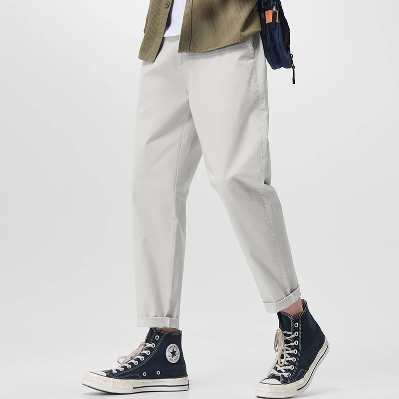 

Men's Summer Straight Leg Business Casual Pants - Lightweight Cooling Stretch, Quick-Dry Anti-Wrinkle Slim Fit Outdoor Pants