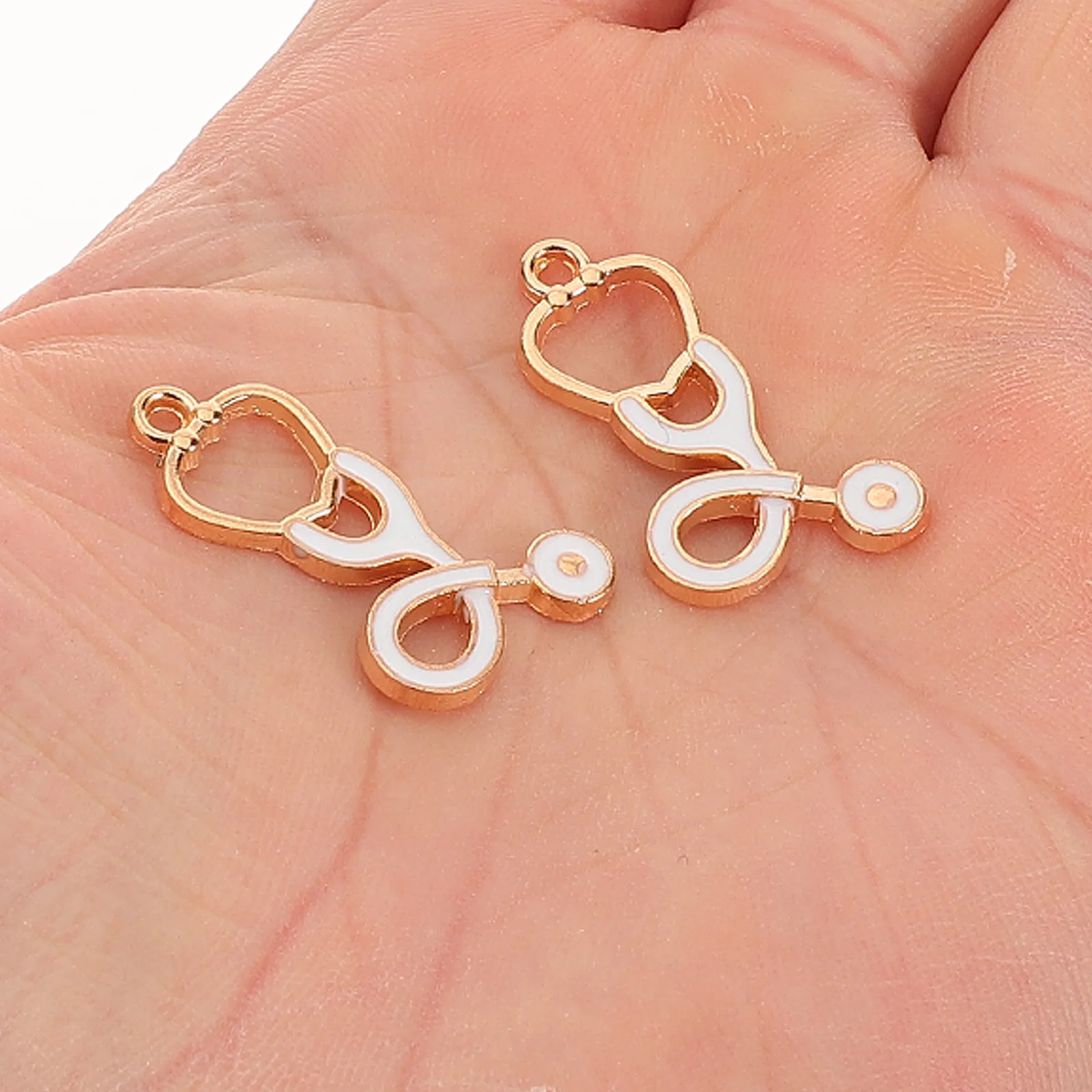 

10Pcs Stethoscope Pendant Charms DIY Metal Decorative Pendants for Jewelry Design Stethoscope Pendant